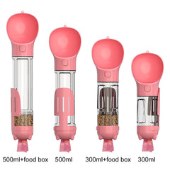 4 In 1 Pet Bottle - HOW DO I BUY THIS Pink / 300ml with food box